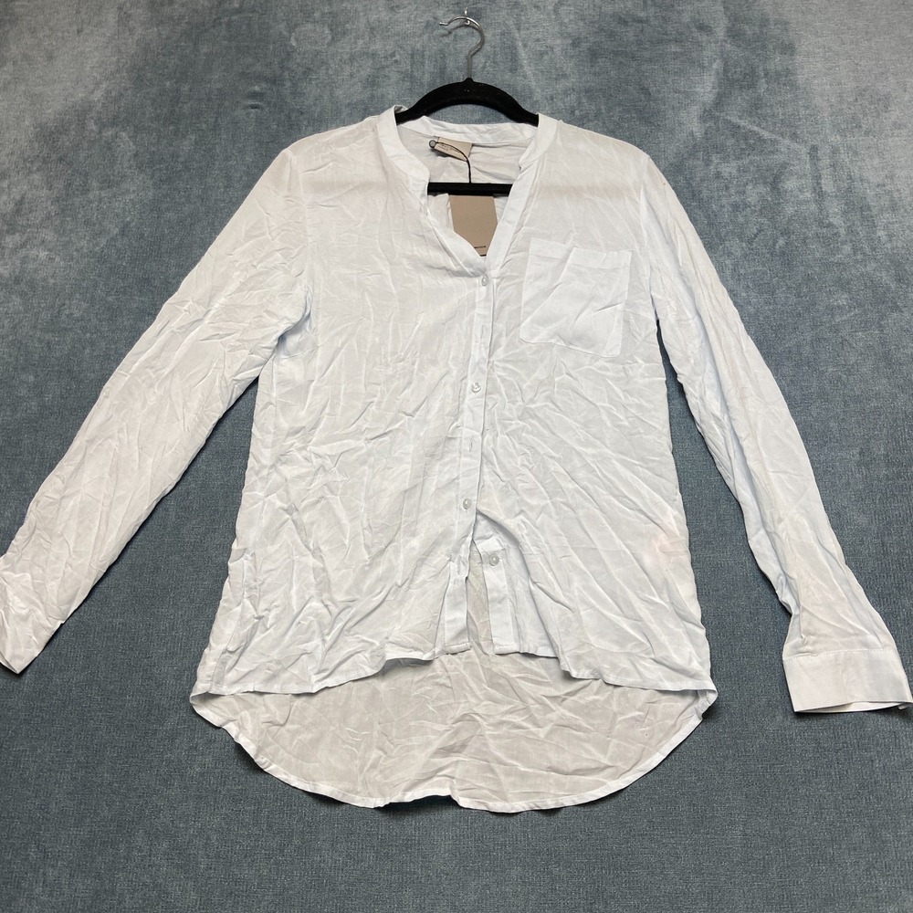 Vero Moda Vmsunshine Ls Noos Shirt Womens Medium White Classic Fit Button Front